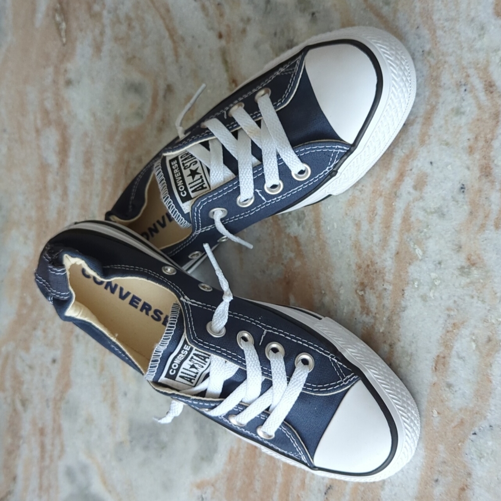 Brand new navy Converse All Stars slip ons US 6.5